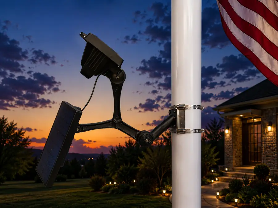 Commercial Solar Flagpole Light
