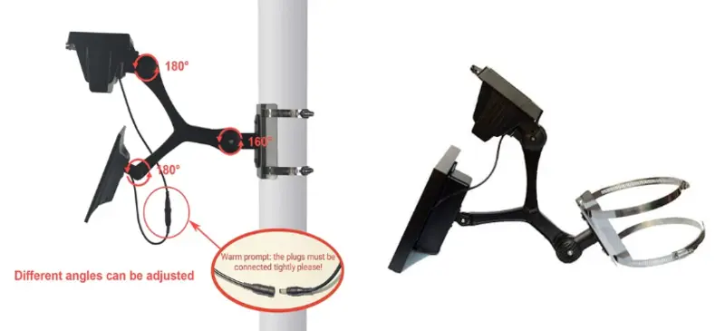 Commercial Solar Flagpole Light Mounting