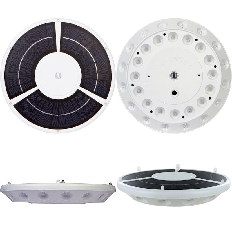 Disc Solar Flagpole Light