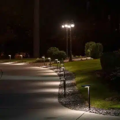 Contemporary Square Solar Path Light