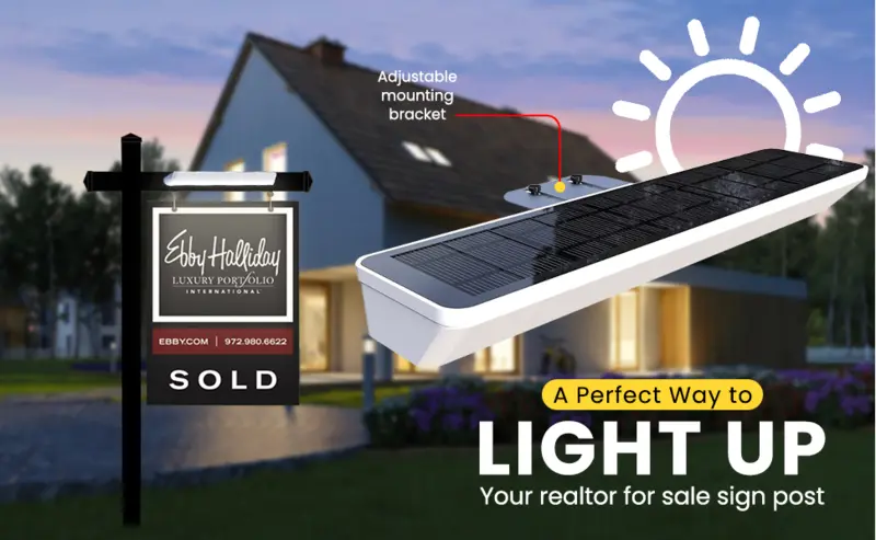 Realtor Solar Sign Light